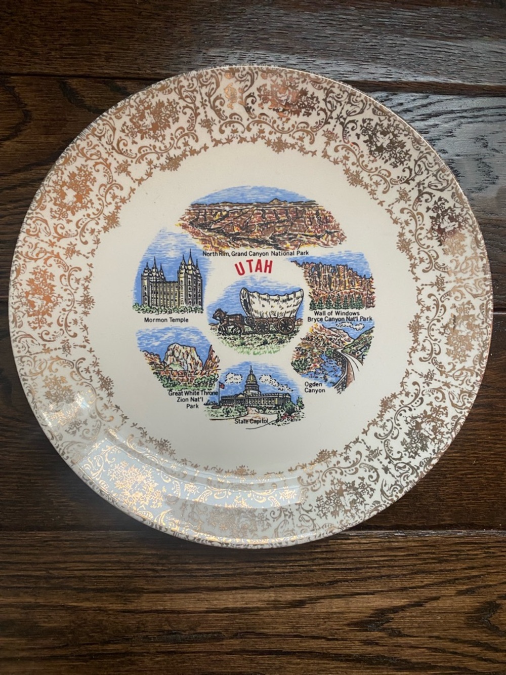 Utah Souvenir Decorative Plate